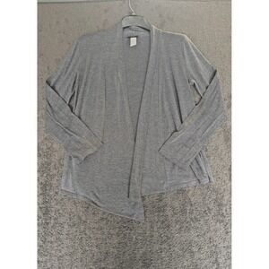 Jkla Cardigan Sweater Women's XL Gray Polyester‎ Stretch Front Open Long Sleeve